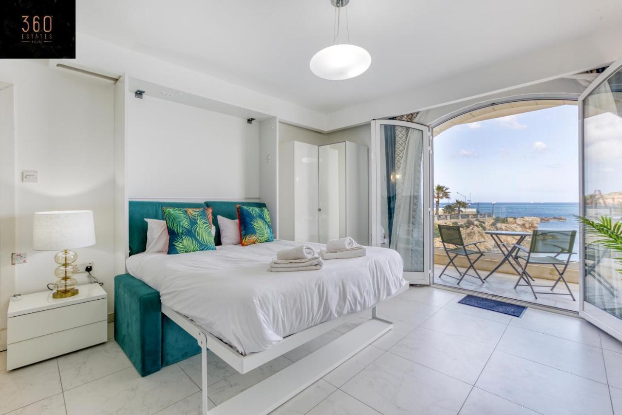 Seafront, Studio Home With Private Seaview Terrace By 360 Estates San Pawl il-Baħar Extérieur photo